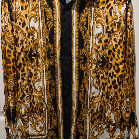 2019 Zara Baroque Printed Versace Inspired Shirt - Picture 1 of 3